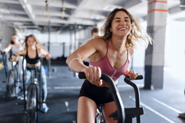People working out in the modern gym